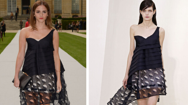 EMMA WATSON I DIOR: Skuespillerinnen strålte på Diors haute couture høst/vinter 2014-visning i Paris ikledd en kjole fra motehusets vår/sommer haute couture 2014-visning. Foto: All Over Press EMMA WATSON I DIOR: Skuespillerinnen strålte på Diors haute couture høst/vinter 2014-visning i Paris ikledd en kjole fra motehusets vår/sommer haute couture 2014-visning. Foto: All Over Press